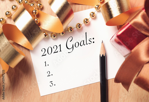 Goals 2021 with beautiful decoration.