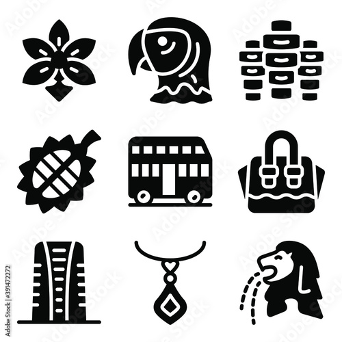 
Singapore Equipment Glyph Vectors Pack
