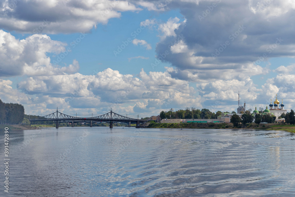 Tver. Tver region. Walk along the Volga. Views of the old Volga bridge Tver. Tver region. Walk along the Volga. Views of the old Volga bridge