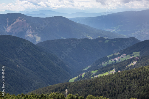 Landscape panorama of Seiser Alm in South Tyrol  Italy