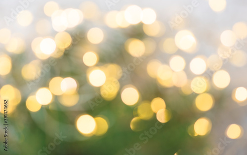 Beautiful christmas holiday background with blurred christmas lights.