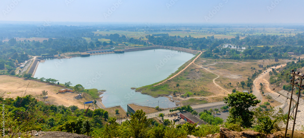 Aerial View of Lower Dam at Ajodhya Hills, Purulia.