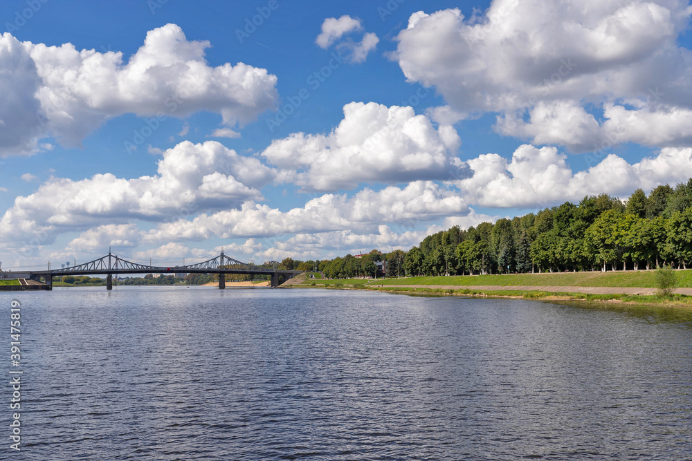 Tver. Tver region. Walk along the Volga. Views of the old Volga bridge Tver. Tver region. Walk along the Volga. Views of the old Volga bridge