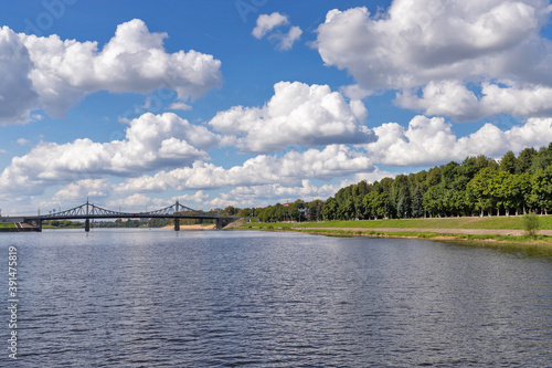 Tver. Tver region. Walk along the Volga. Views of the old Volga bridge
