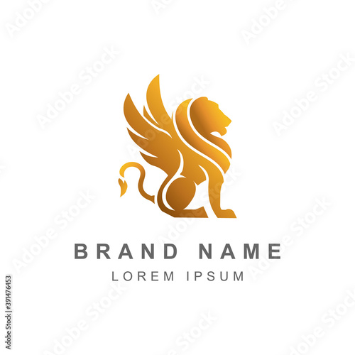 Winged lion logos, Fantasy creatures, Fantasy beasts, Mythical creatures, Griffin