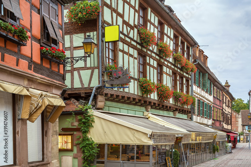 Street in Obernai, Alsace, France