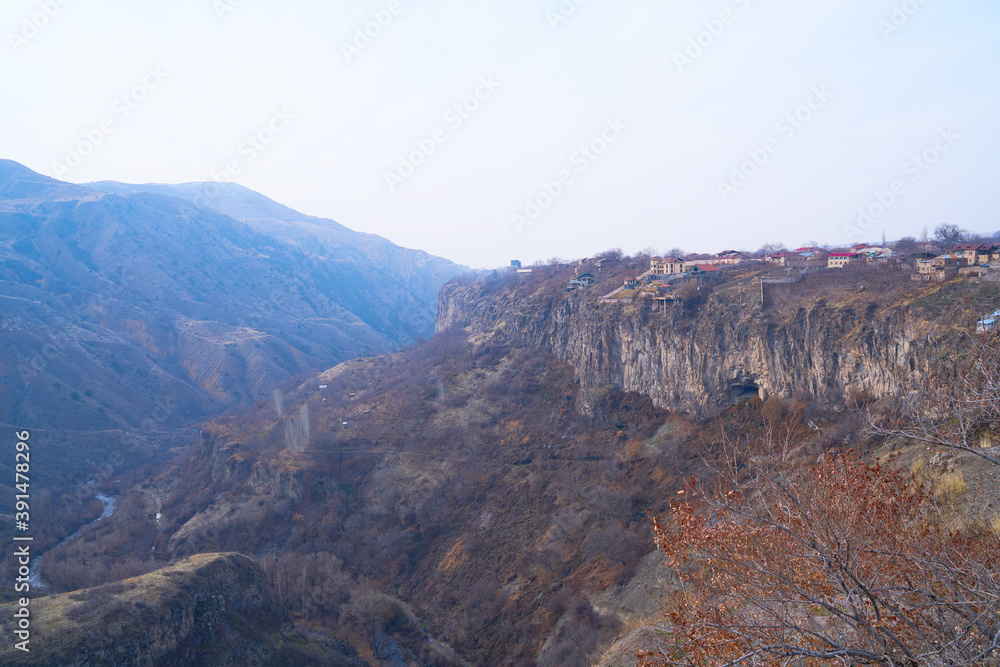 View over the valley in village Garni