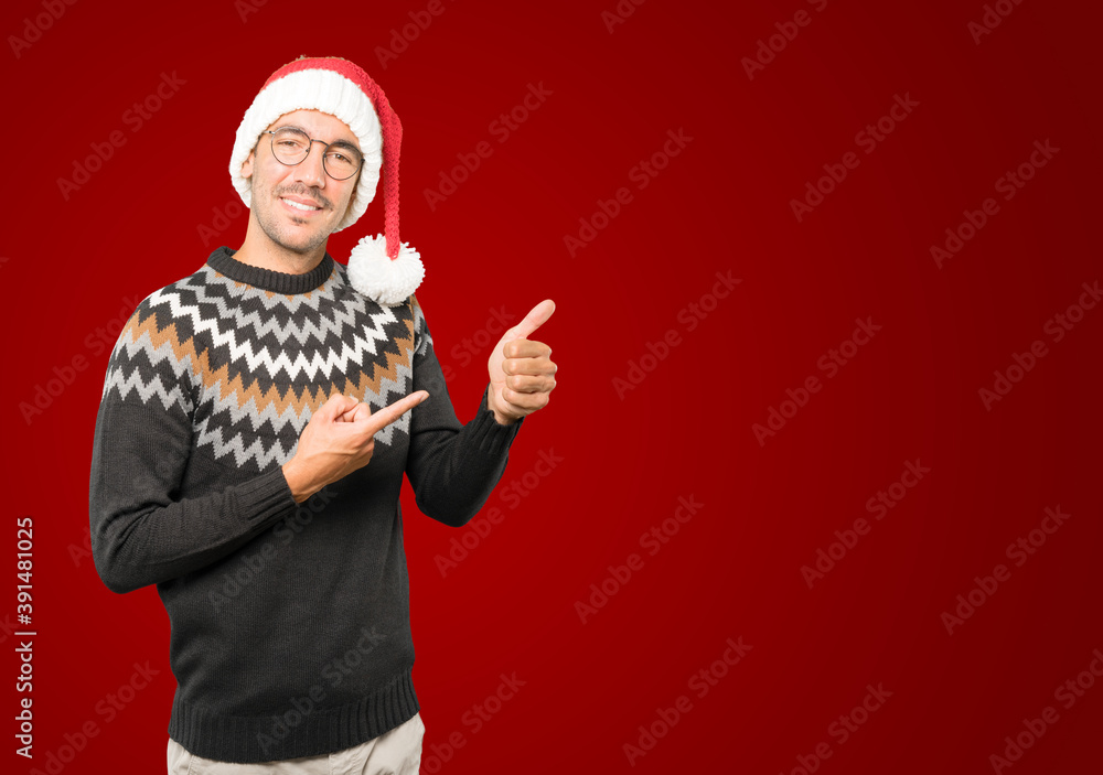 Christmas - Young man gesturing Christmas - Young man gesturing