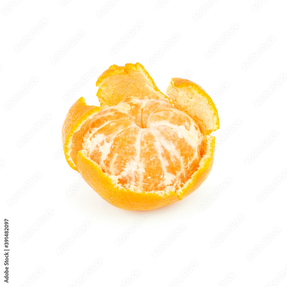 Tangerine, partially peeled. Citrus fruit Tangerine, partially peeled. Citrus fruit