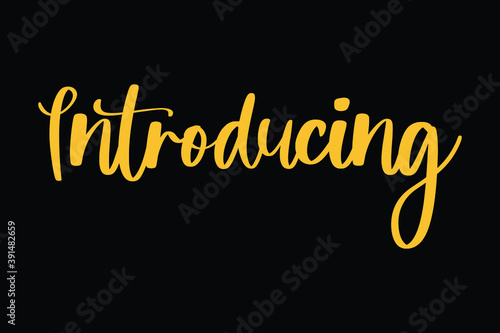Introducing Typography Yellow Color Text On Black Background