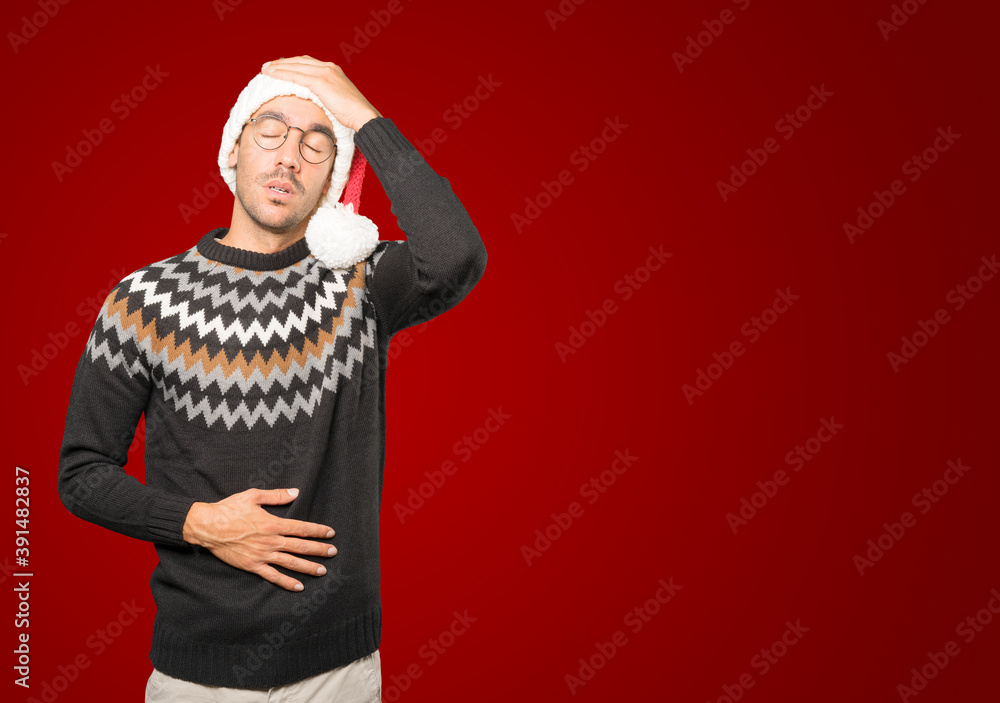 Christmas - Young man gesturing Christmas - Young man gesturing