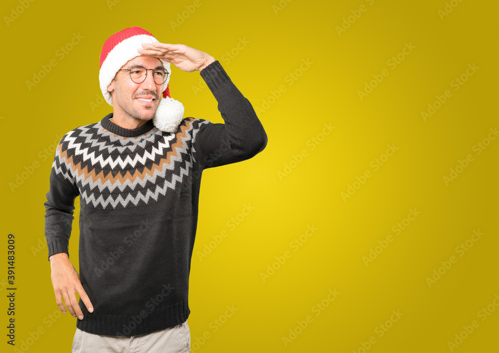 Christmas - Young man gesturing Christmas - Young man gesturing
