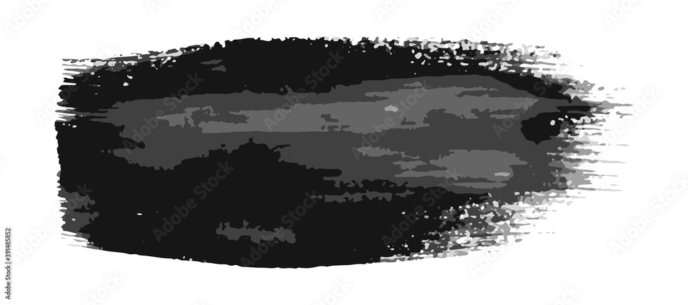 Fototapeta premium Black brush stroke on white background