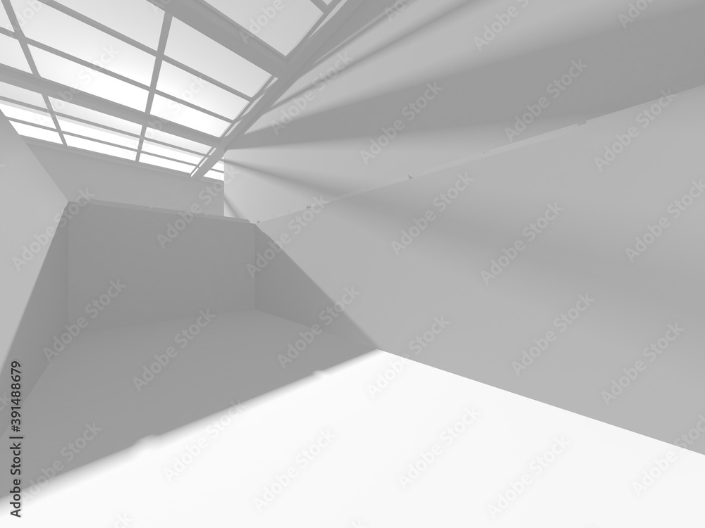 Fototapeta premium White Modern Background. Abstract Building Concept