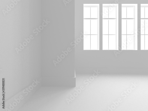 Abstract White Architecture Design Concept