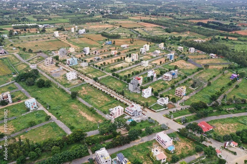 Sky view of houses