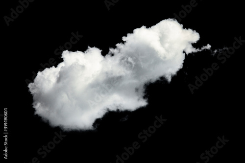 Cloud isolated in black background