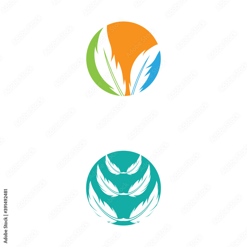 Feathers Logo Template vector symbol Feathers Logo Template vector symbol