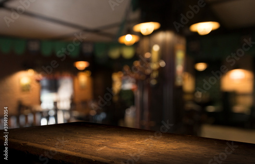 Wallpaper Mural dark brown top of bar and free space for your glass Torontodigital.ca