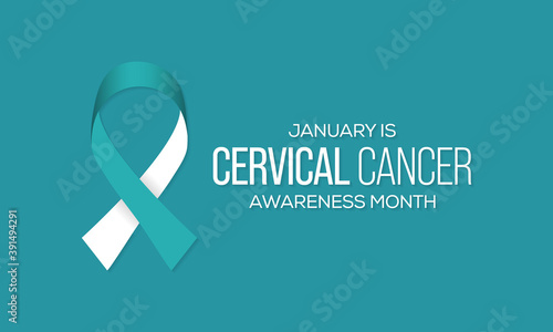 Vector illustration on the theme of Cervical Cancer awareness month observed each year during January.