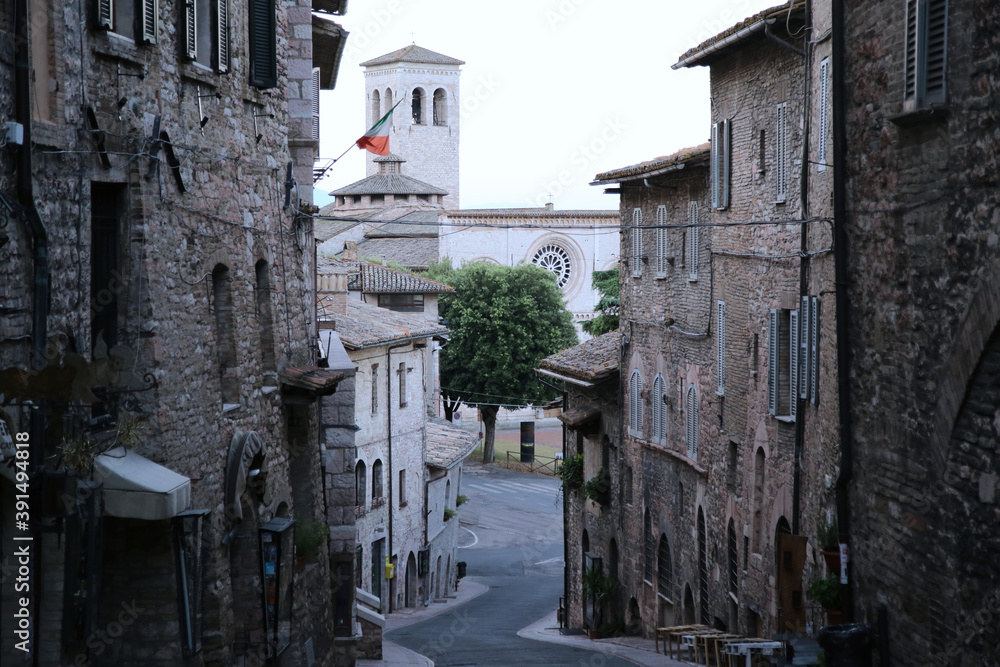 Interior detail of the medieval city of Assisi