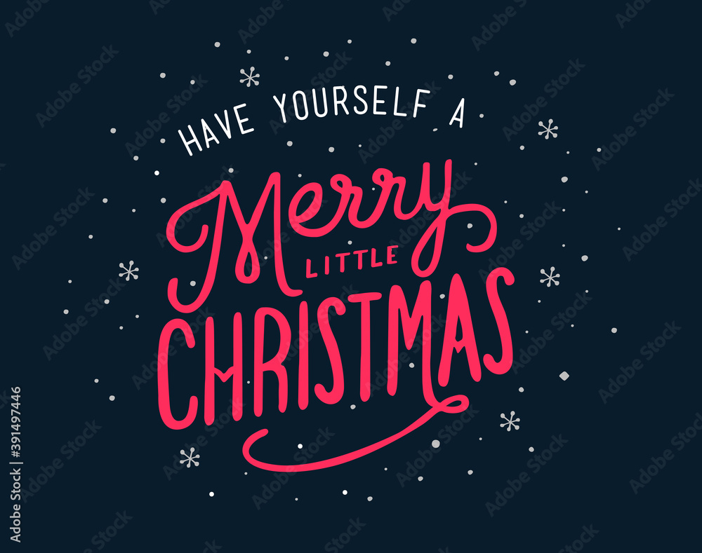 Merry Christmas Typography. Vector illustration