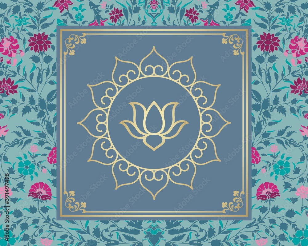water lily, wedding card design, royal India water lily, wedding card design, royal India