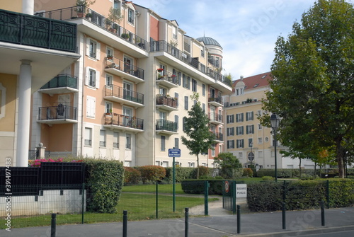 Ville d'Alfortville, immeubles d'habitations en centre ville, département du Val-de-Marne, France
