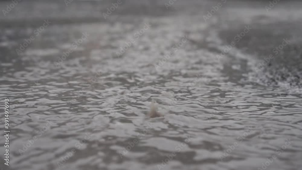 Aerial view above of a new highway road junction. Footage. Early morning, blue cloudy sky.
