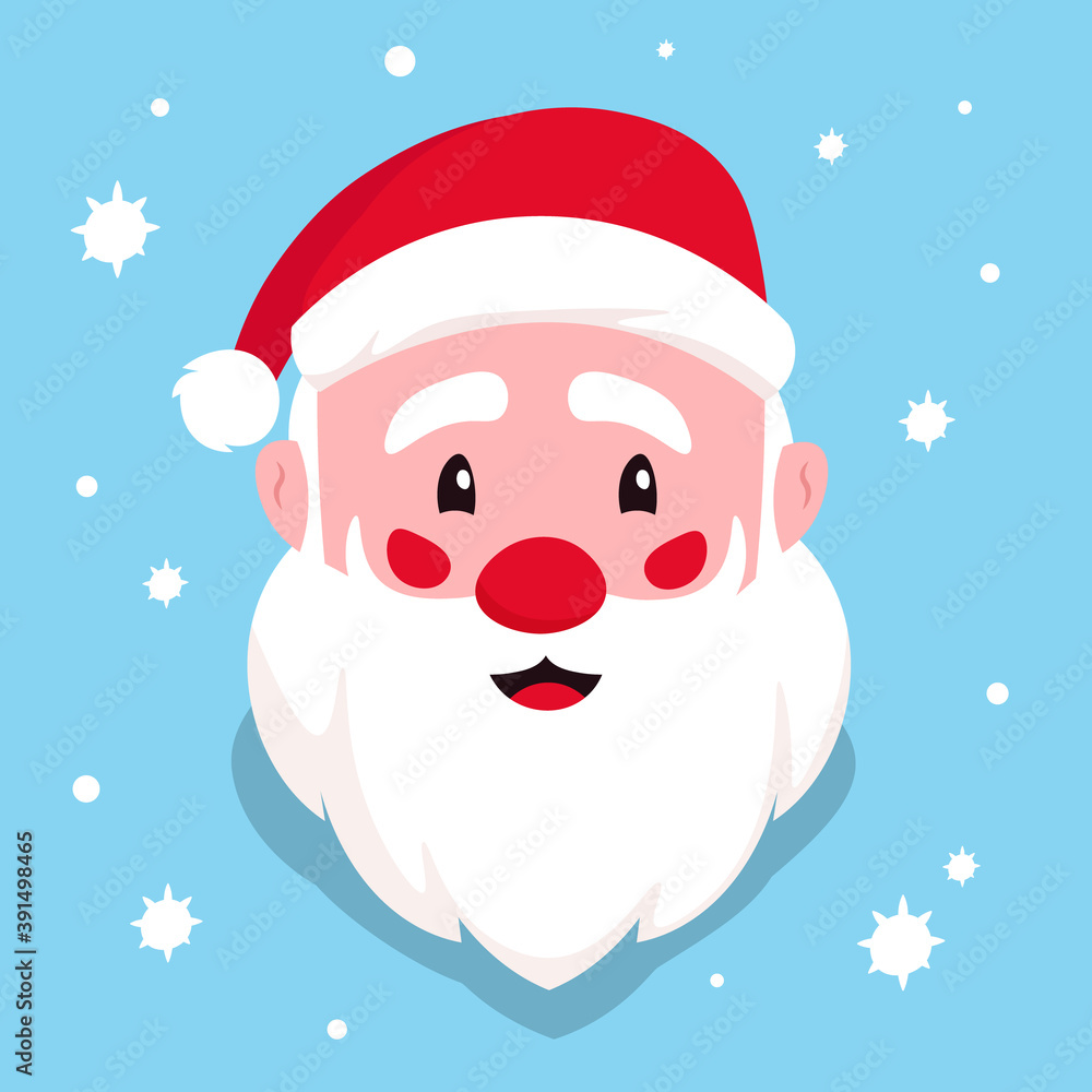 The head of Santa Claus. Spirit of Christmas. Perfect for christmas holiday greetings and invitations. Vector illustration. The head of Santa Claus. Spirit of Christmas. Perfect for christmas holiday greetings and invitations. Vector illustration.