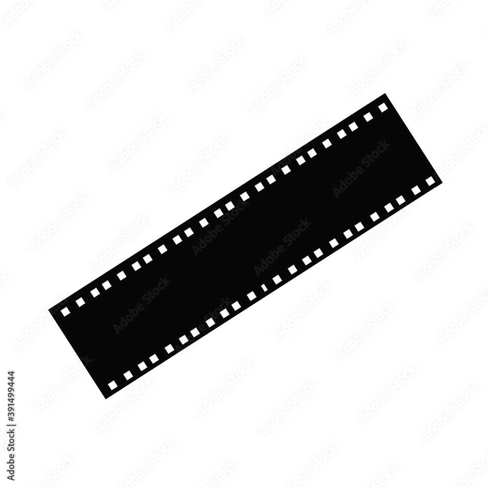 Film roll logo illustration on white background