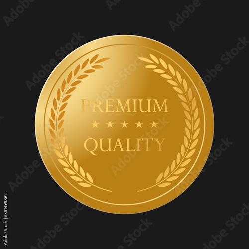 Gold laurel wreath or laureate wreath as award