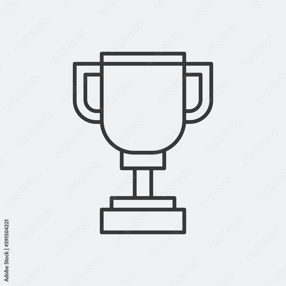 Trophy icon isolated on background. Award symbol modern, simple, vector, icon for website design, mobile app, ui. Vector Illustration Trophy icon isolated on background. Award symbol modern, simple, vector, icon for website design, mobile app, ui. Vector Illustration