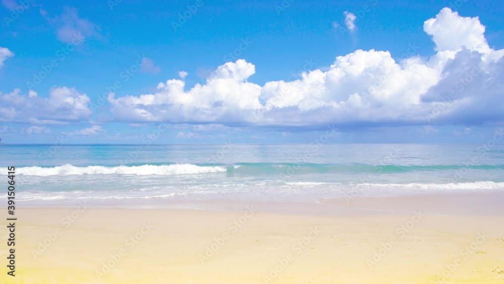 Nature video Phuket beach sea. Scene of landscape views beach sea sand in summer day, beach sea space area. At Karon beach, Phuket, Thailand. On November 10th, 2020. 4K. UHD Video clip. Nature video Phuket beach sea. Scene of landscape views beach sea sand in summer day, beach sea space area. At Karon beach, Phuket, Thailand. On November 10th, 2020. 4K. UHD Video clip.