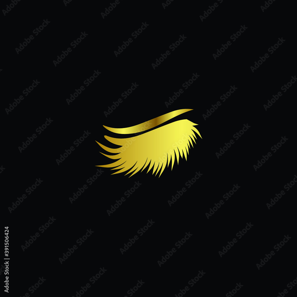 Creative Professional Trendy and Minimal Lashes Logo Design in Black and Gold Color, Logo in Editable Vector Format Creative Professional Trendy and Minimal Lashes Logo Design in Black and Gold Color, Logo in Editable Vector Format