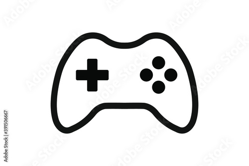 Minimal Gaming Symbol - Stream modern Games - Wireless Controller Icon - Vector