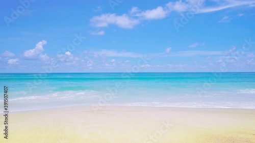 Wallpaper Mural Nature video Phuket beach sea. Scene of landscape views beach sea sand in summer day, beach sea space area. At Karon beach, Phuket, Thailand. On November 10th, 2020. 4K. UHD Video clip. Torontodigital.ca