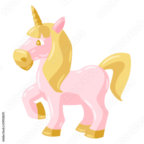 Illustration of princess unicorn.