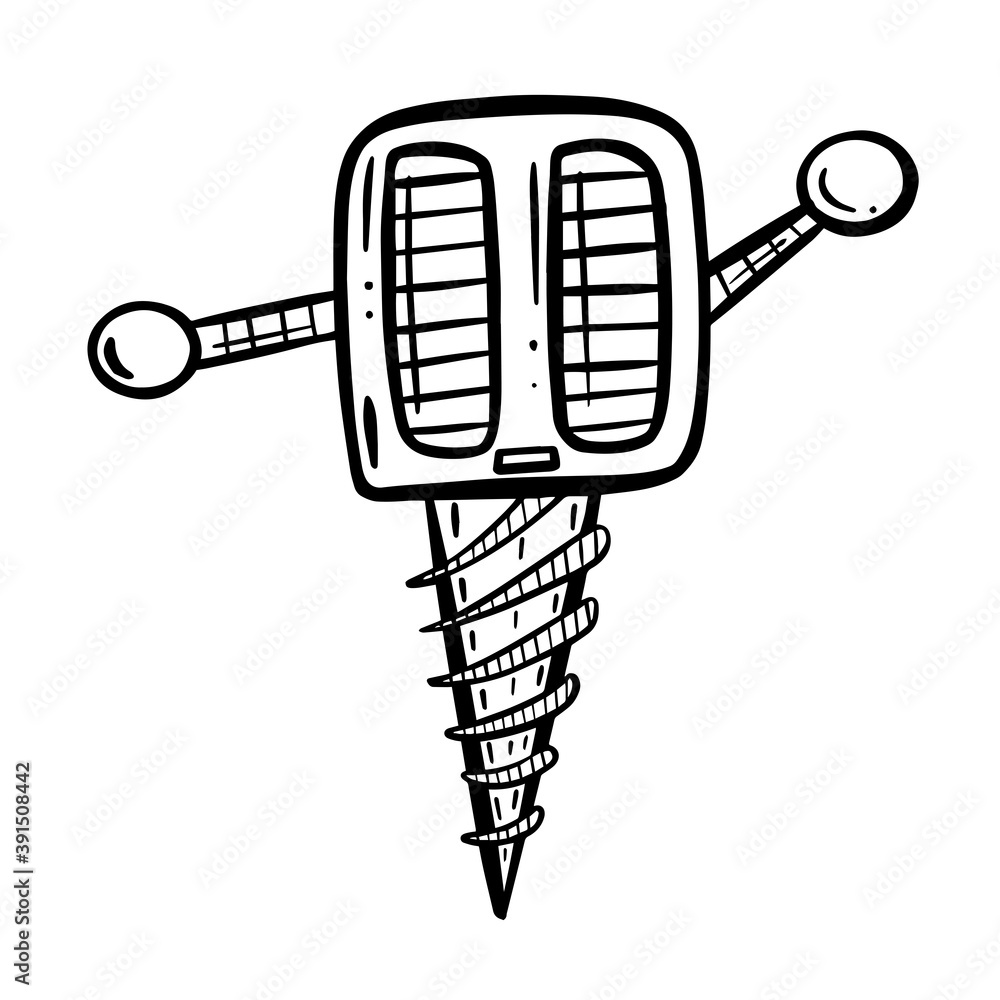 Cartoon Robot Illustration Image Funny Character Cartoon Robot Illustration Image Funny Character