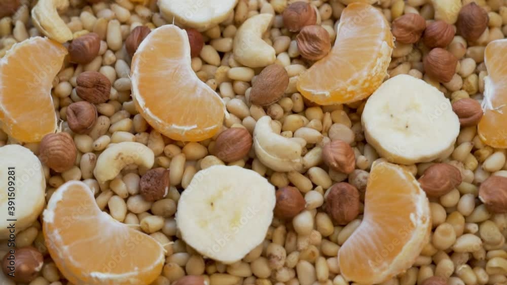Healthy Vitamin Food. Fruits and Nuts, Close-up. Background of Nuts and Fruits. The Concept Of Healthy Nutrition. Healthy Vitamin Food. Fruits and Nuts, Close-up. Background of Nuts and Fruits. The Concept Of Healthy Nutrition.