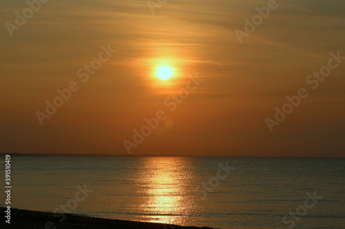 sunset over the sea