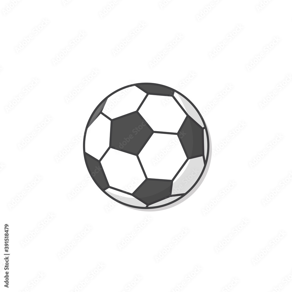 Soccer Ball Vector Icon Illustration. Football Symbol Soccer Ball Vector Icon Illustration. Football Symbol