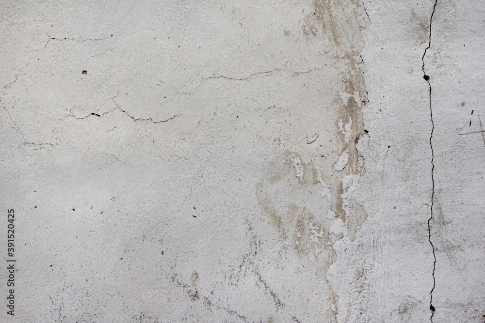 wall, background white of old shabby plaster wall, background white of old shabby plaster