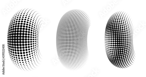 Design elements symbol Editable icon Halftone dot square pattern on white background