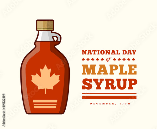 Maple Syrup Day December 17. Vector illustration
