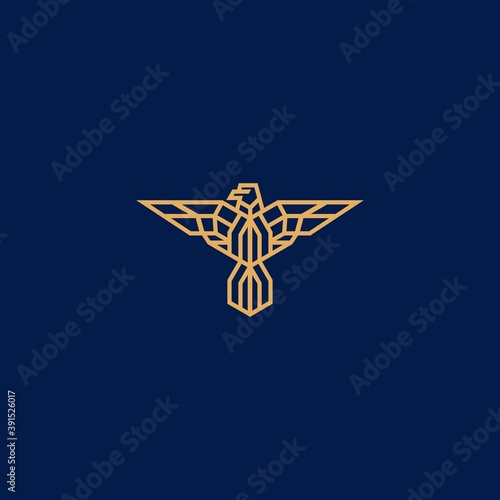 Canvas-taulu Geometric Shape Gold Eagle Brand Identity