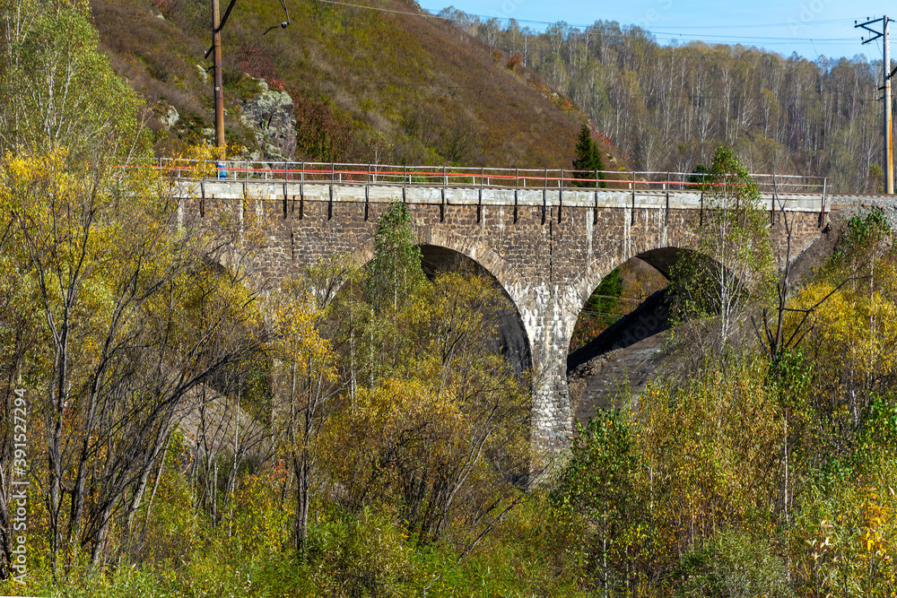 Railway bridge over the river Uchelen, Mountain Shoria