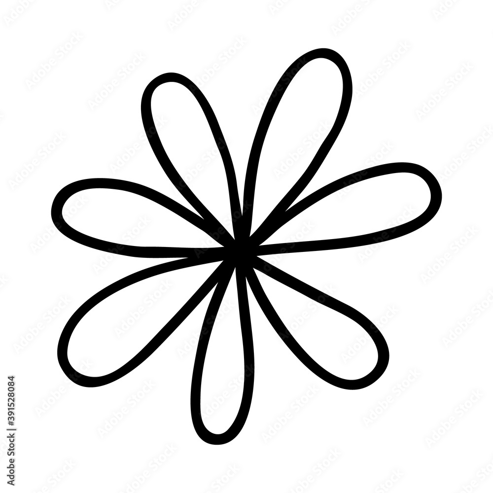 Floral Doodle icon for social media story. Hand drawn doodle chamomile Floral Doodle icon for social media story. Hand drawn doodle chamomile
