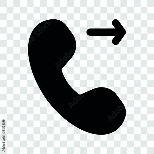 outgoing call, contact phone communication icon vector