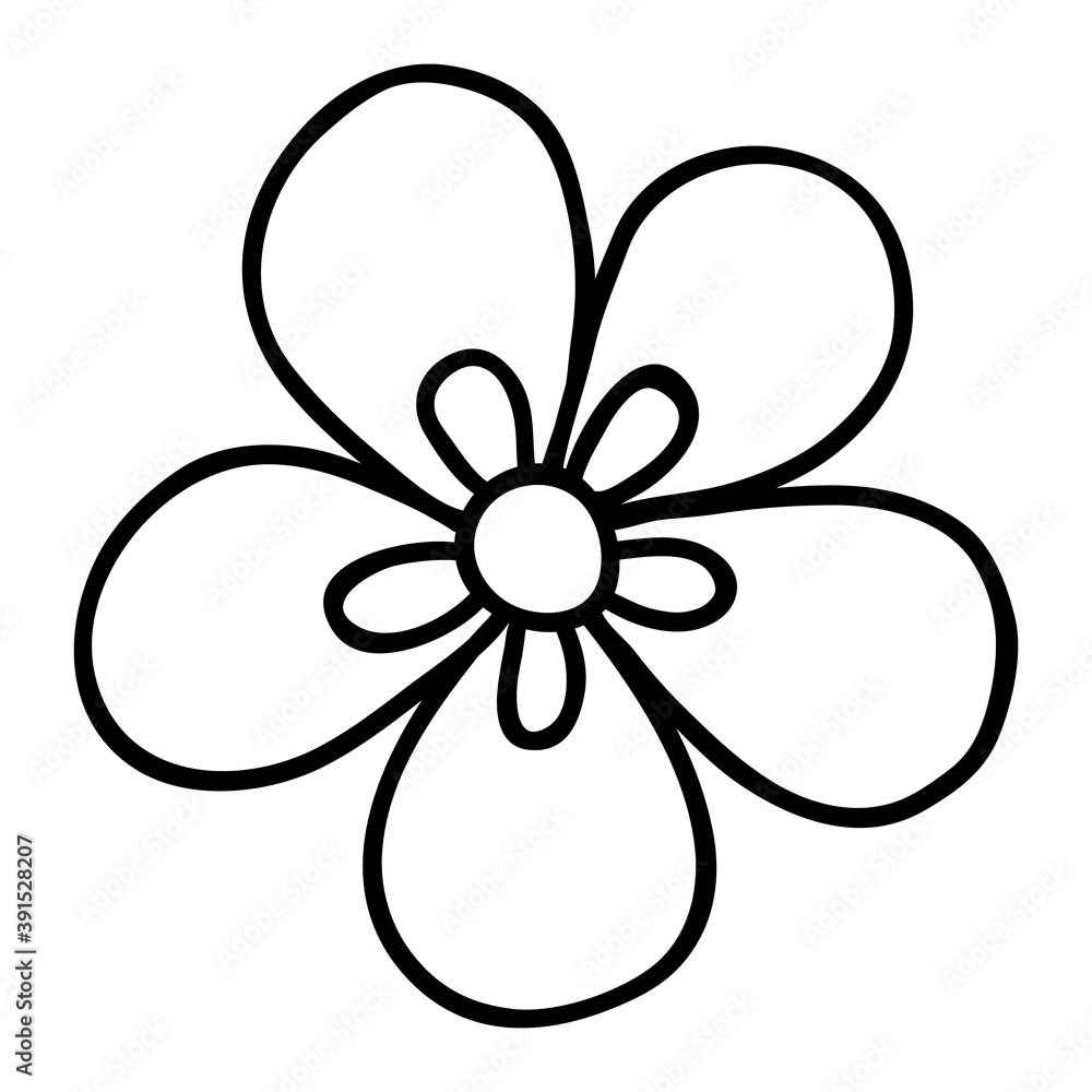 Floral Doodle icon for social media story. Hand drawn doodle chamomile Floral Doodle icon for social media story. Hand drawn doodle chamomile